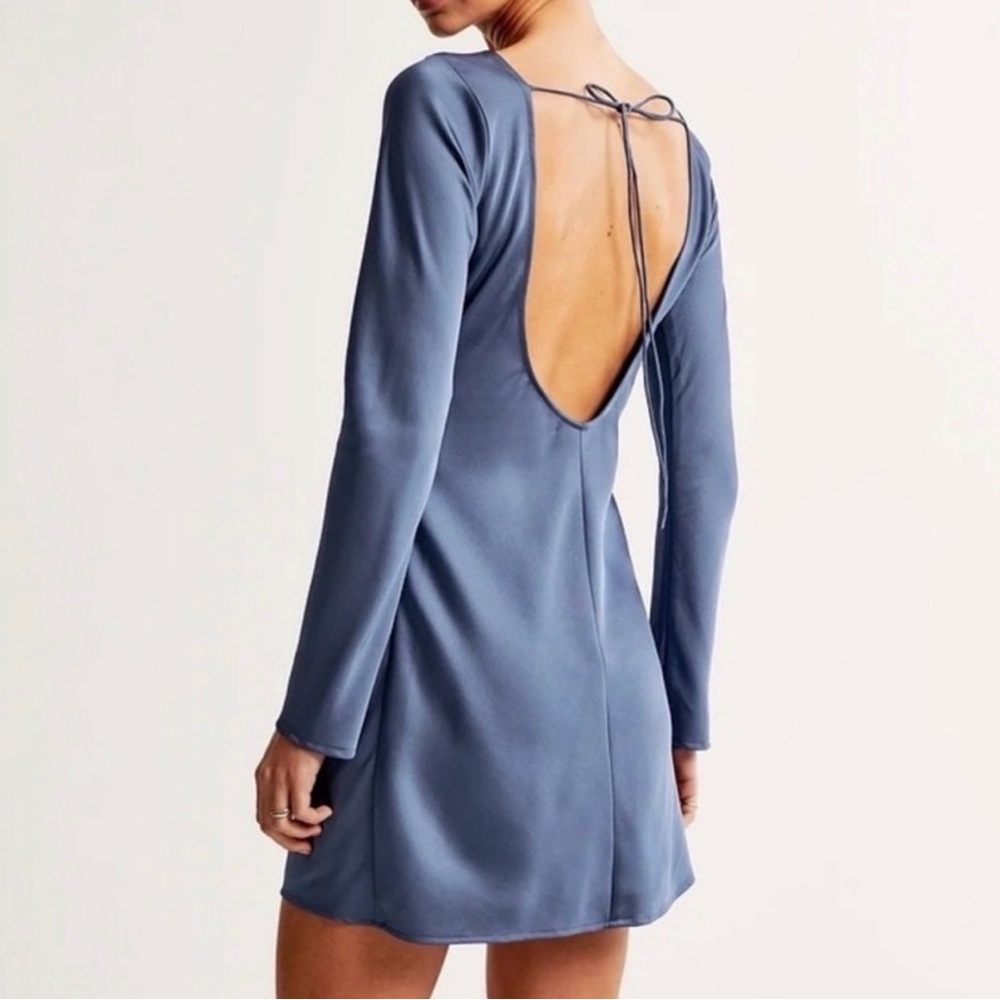 Abercrombie and Fitch Open-Back Long Sleeve Mini Dress